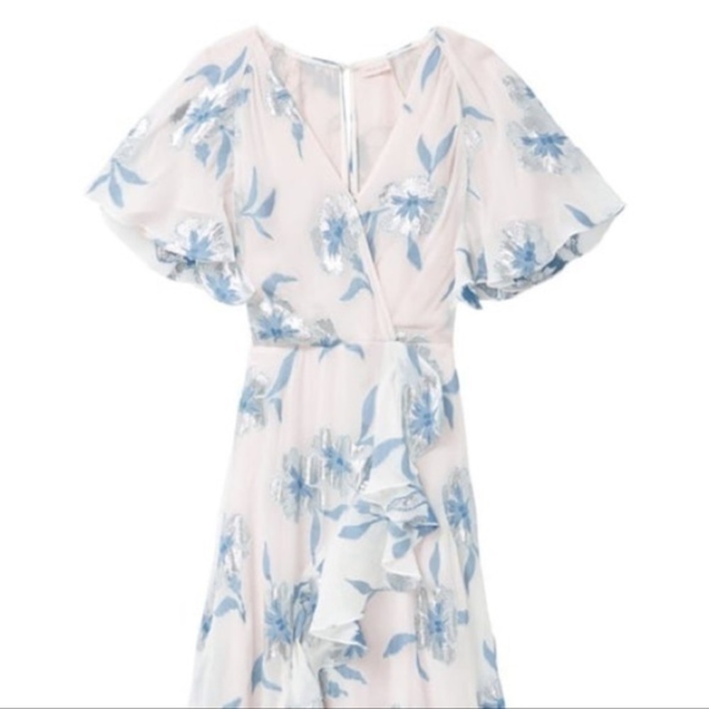 Rebecca Taylor Metallic Fleur Wrap Dress - Picture 4 of 8
